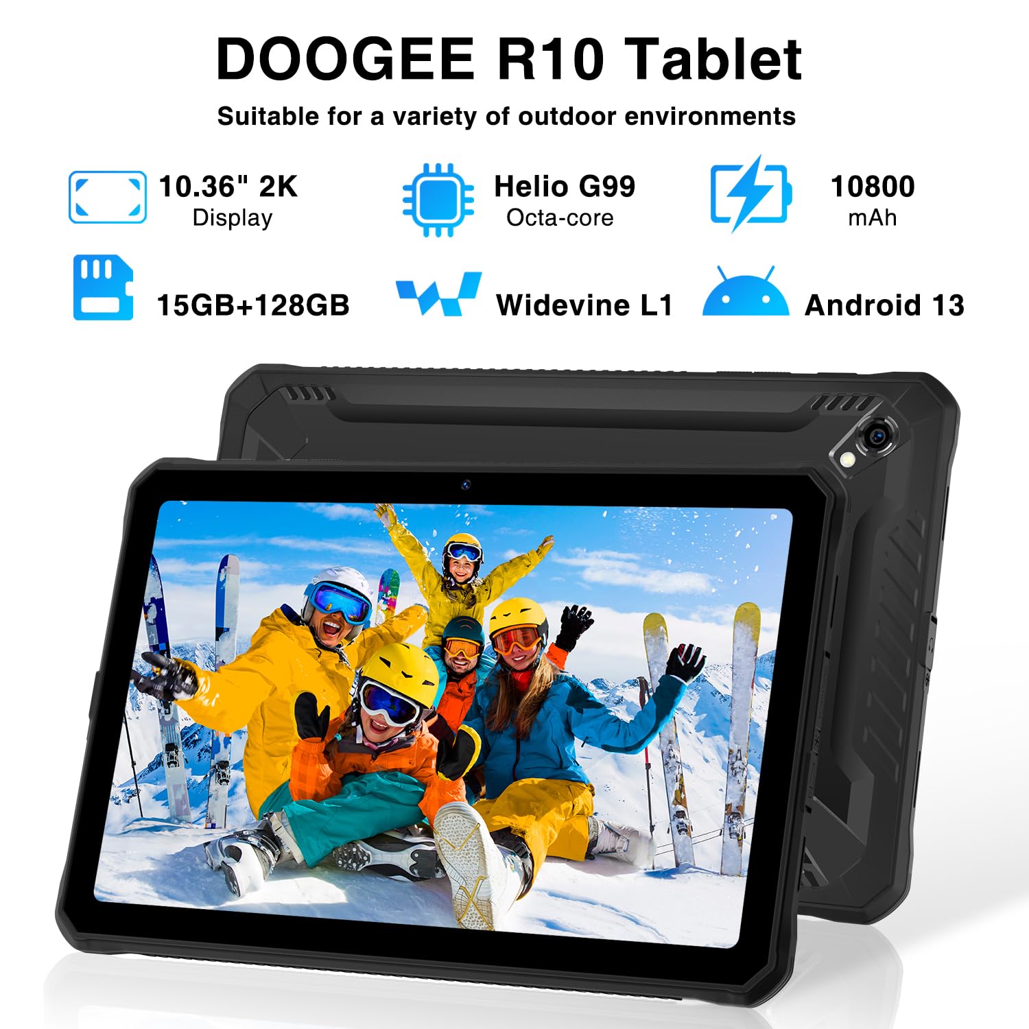 DOOGEE® R10 10,36" 2K-Display 10800mAh großer Akku Tablet Computer